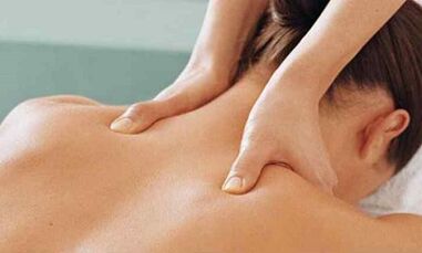 Massage of cervical spine with osteochondria