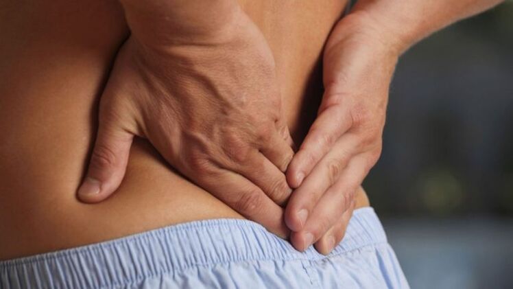 Lower back discomfort with lumbar osteochondrosis